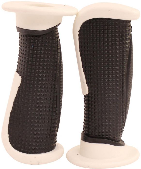 Throttle Grips - Tapered, White, 7/8