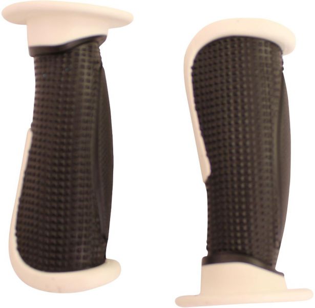 Throttle Grips - Tapered, White, 7/8