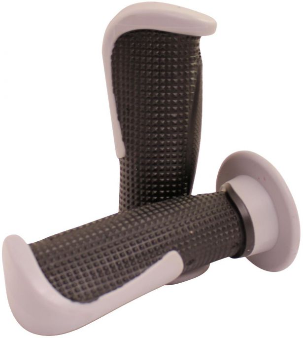 Throttle Grips - Tapered, Gray, 7/8