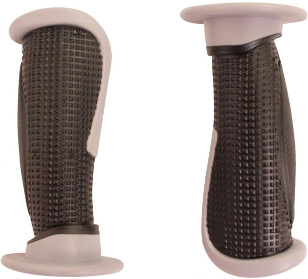 Throttle Grips - Tapered, Gray, 7/8
