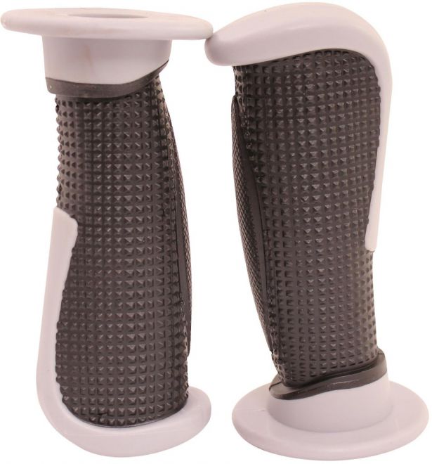 Throttle Grips - Tapered, Gray, 7/8