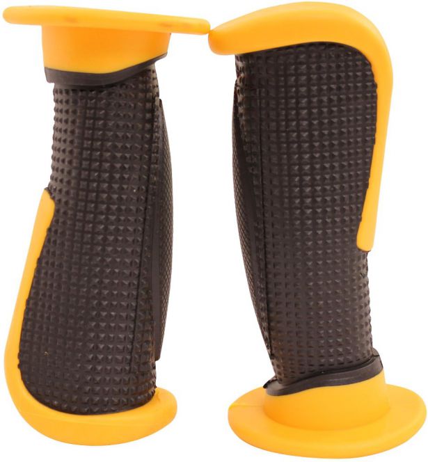 Throttle Grips - Tapered, Yellow