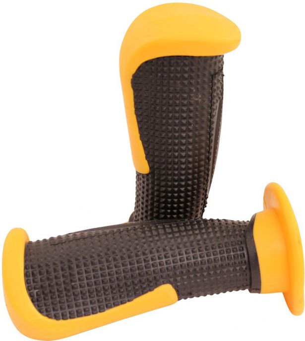 Throttle Grips - Tapered, Yellow, 7/8