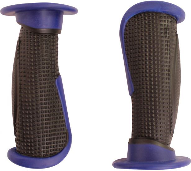 Throttle Grips - Tapered, Blue, 7/8