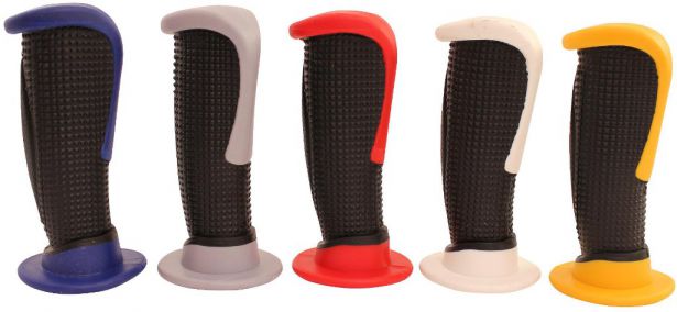 Throttle Grips - Tapered, Blue, 7/8