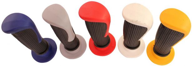 Throttle Grips - Tapered, Blue, 7/8