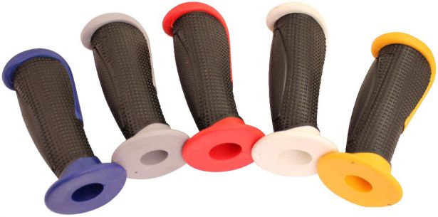 Throttle Grips - Tapered, Blue, 7/8