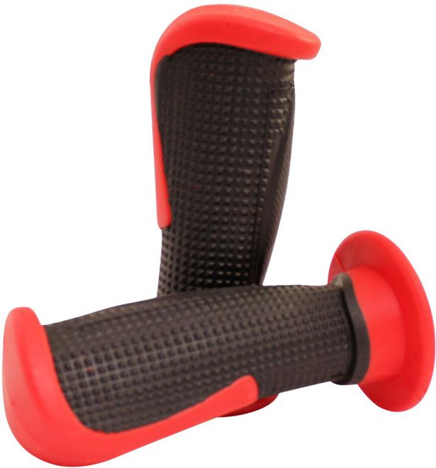 Throttle Grips - Tapered, Red, 7/8