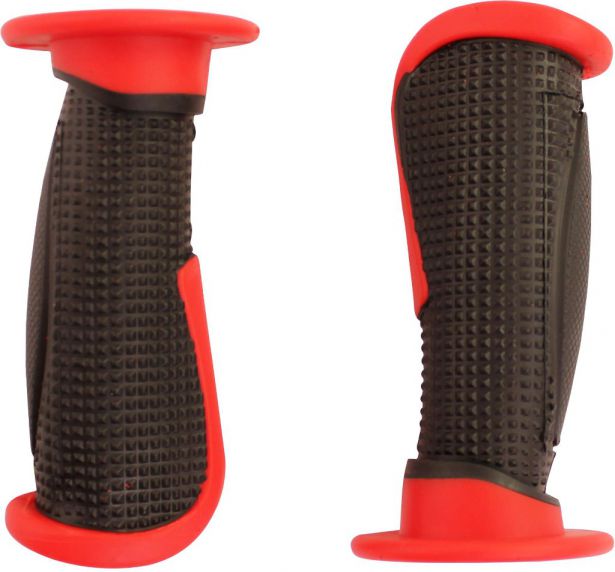 Throttle Grips - Tapered, Red, 7/8