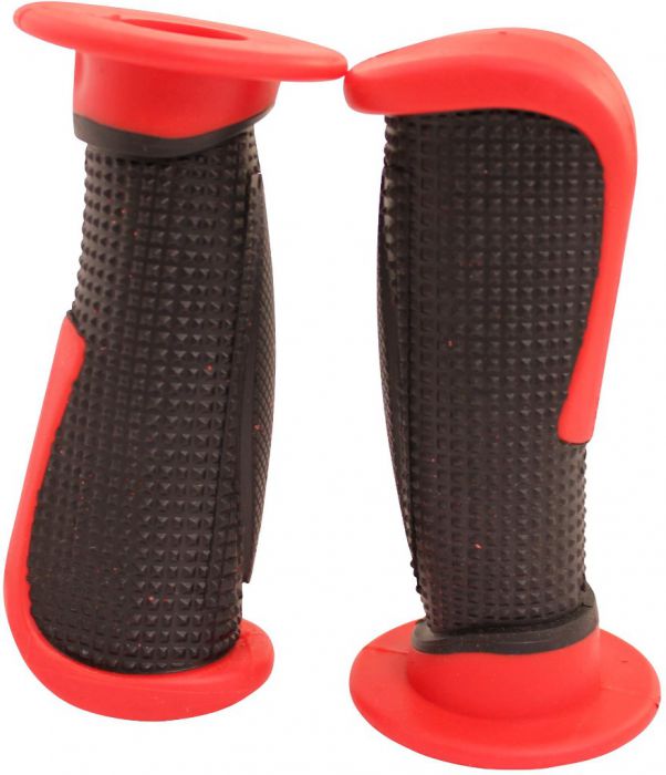 Throttle Grips - Tapered, Red, 7/8