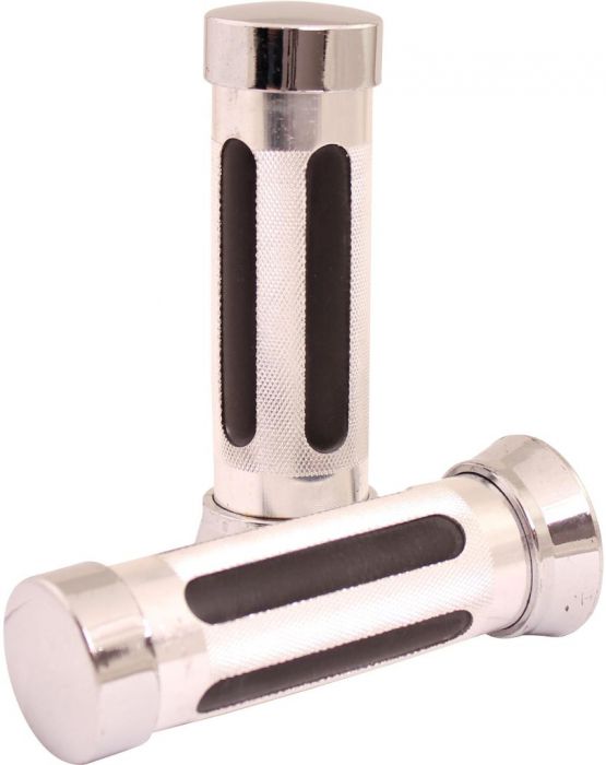 Throttle Grips - Aluminum, Black, 7/8
