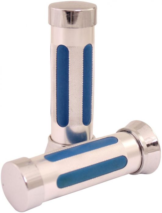 Throttle Grips - Aluminum, Blue, 7/8