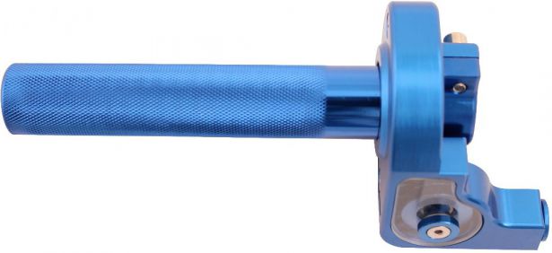 Hand Throttle - Twist Grip, CNC, 90cc to 250cc, Dirt Bike, Yimatzu Brand, Blue