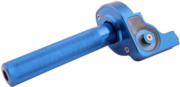 Hand Throttle - Twist Grip, CNC, 90cc to 250cc, Dirt Bike, Yimatzu Brand, Blue