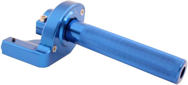 Hand Throttle - Twist Grip, CNC, 90cc to 250cc, Dirt Bike, Yimatzu Brand, Blue