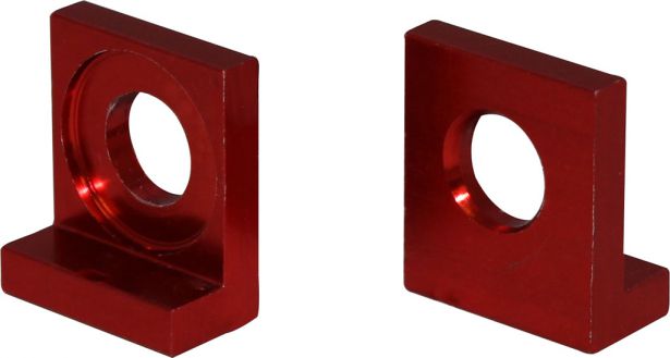 Chain Tensioners - 15mm, 2 pc Set, Red, CNC
