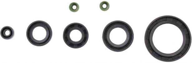 Oil Seal Kit - 125cc to 250cc, WY125, 7pcs, Rubber