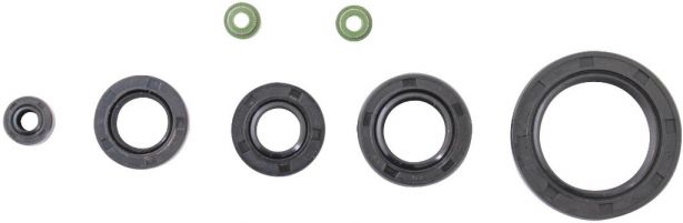 Oil Seal Kit - 125cc to 250cc, WY125, 7pcs, Rubber