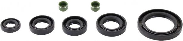 Oil Seal Kit - 125cc, CG125, 7pcs, Rubber