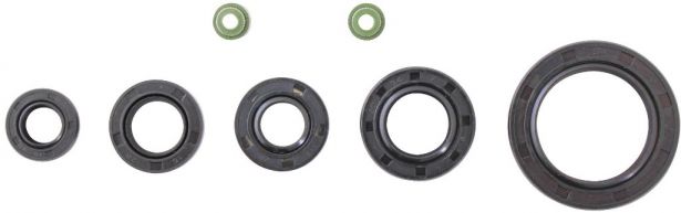 Oil Seal Kit - 125cc, CG125, 7pcs, Rubber