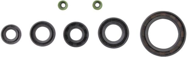 Oil Seal Kit - 125cc, CG125, 7pcs, Rubber