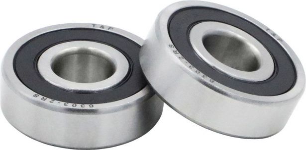 Bearing - 6303-2RS (2 pc set) 47x17x14