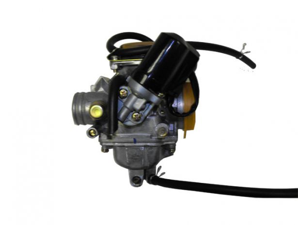 Carburetor - 24mm, Electric Choke, GY6, CF Moto, 150cc to 250cc, (2-pin plug)
