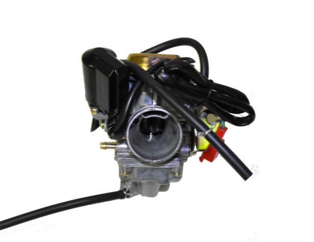 Carburetor - 24mm, Electric Choke, GY6, CF Moto, 150cc to 250cc, (2-pin plug)