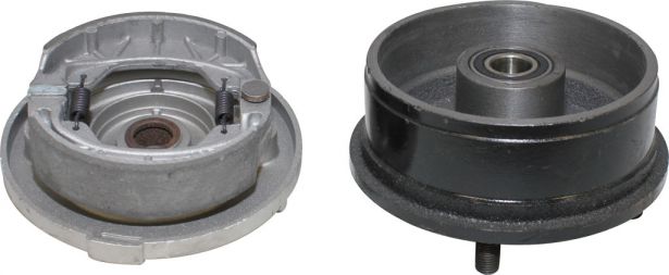 Drum Brake Assembly - 4 Bolt, M10, Left Side