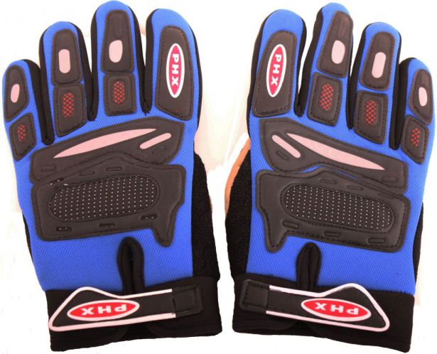 PHX Gloves Motocross, Adult (Blue, Medium)