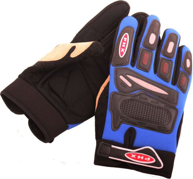 PHX Gloves Motocross, Adult (Blue, Medium)