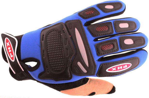 PHX Gloves Motocross, Adult (Blue, Medium)