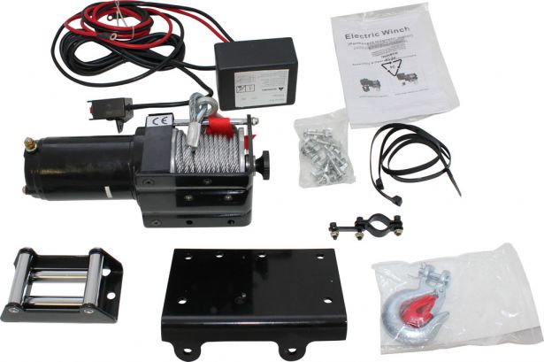 Winch - MNPS 3000 lb 12 Volt (1000W / 1.4HP) Cabled Switch