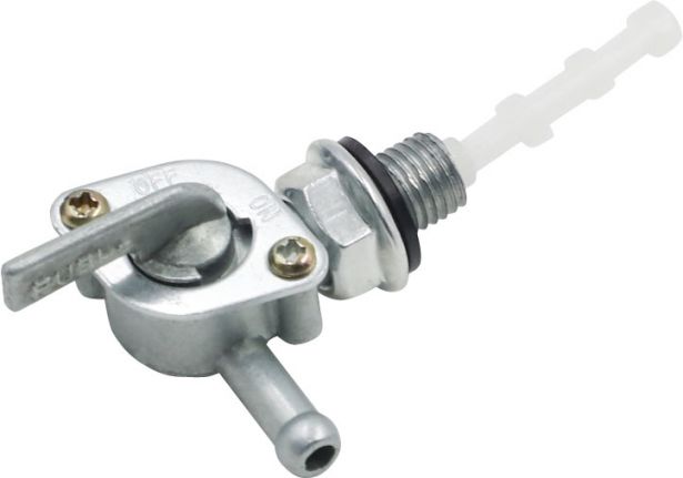 Petcock - Fuel Valve, Gas Valve, Short Stem, M10 Thread