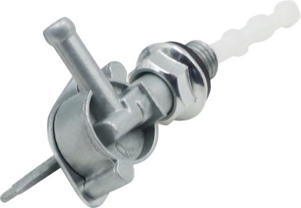 Petcock - Fuel Valve, Gas Valve, Short Stem, M10 Thread