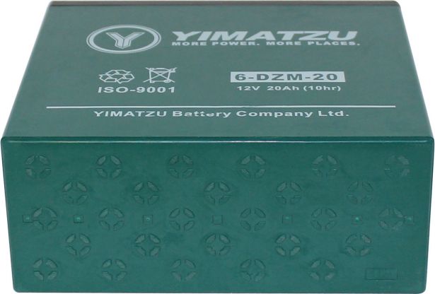 Battery - EV12200 / 6-DCM-20 / 6-DZM-20 / 6-FM-20, AGM, 12V 20Ah, Yimatzu, Threaded Terminals