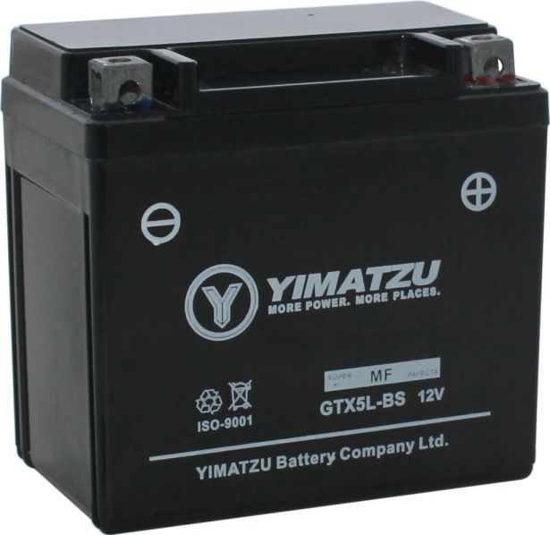 Battery - GTX5L-FA, Yimatzu Brand, Pre-Filled Gel *Copper Terminals
