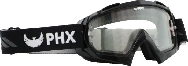 PHX GPro Series Adult Goggles - CX Race Edition - Gloss Black + Tear Off Pack (10pc)