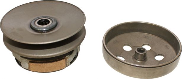 Clutch - Drive Pulley with Clutch Bell, GY6, 50cc, 22 Spline