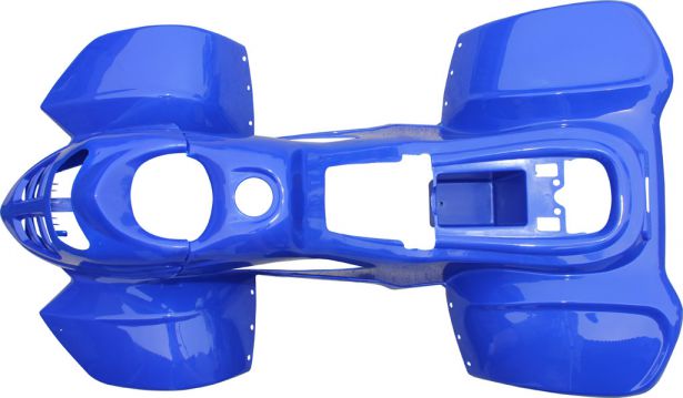 Plastic Set - 50cc to 125cc Small ATV, Blue, Gio, Apollo, Racing Style (2pc including nose piece)
