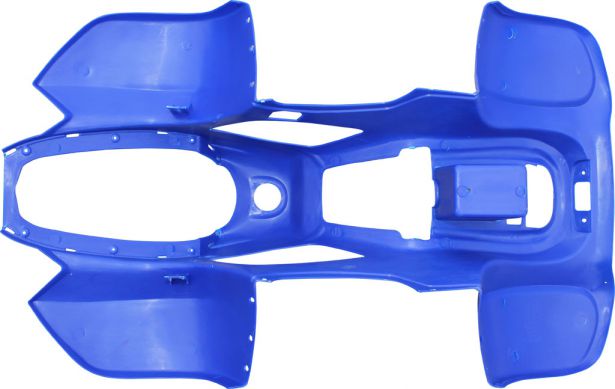Plastic Set - 50cc to 125cc Small ATV, Blue, Gio, Apollo, Racing Style (2pc including nose piece)
