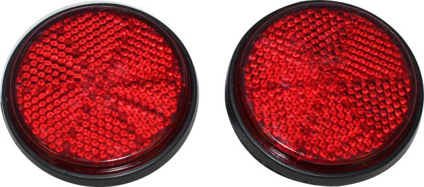 Reflector - Red with Black Base, A-Grade (2pcs)