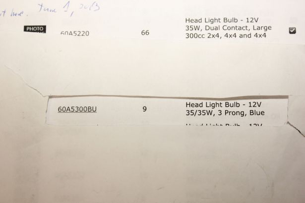 Light Bulb - 12V 35/35W, 3 Prong, Blue