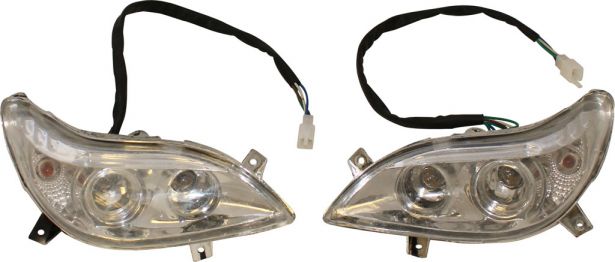 Front Light - 50cc to 250cc ATV, Utility Style, Set (2pcs)