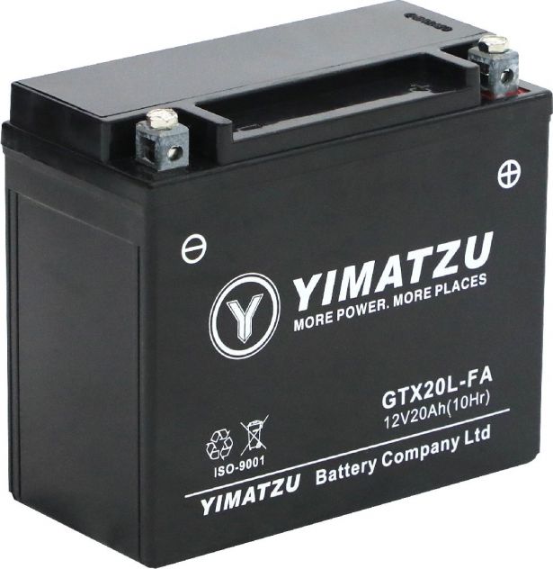 Battery - GTX20L-FA Yimatzu, AGM, Maintenance Free
