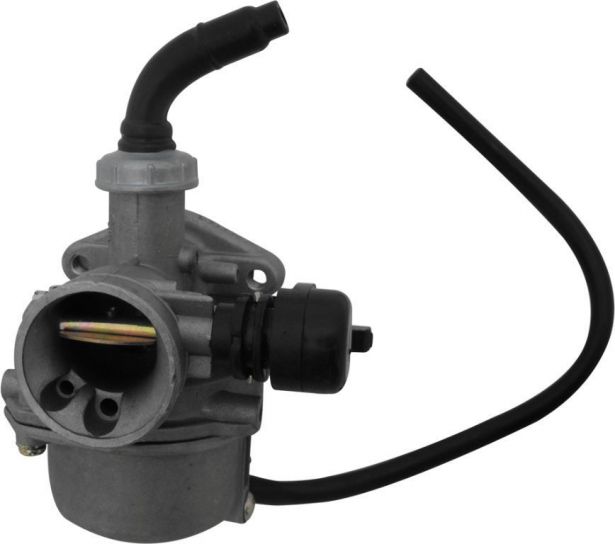 Carburetor - 19mm, Manual Choke, Right Hand Choke, Side Overflow