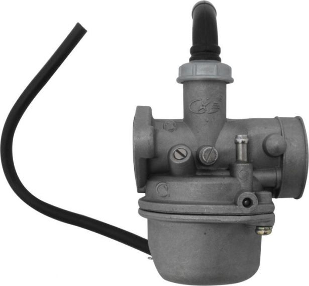 Carburetor - 19mm, Manual Choke, Right Hand Choke, Side Overflow