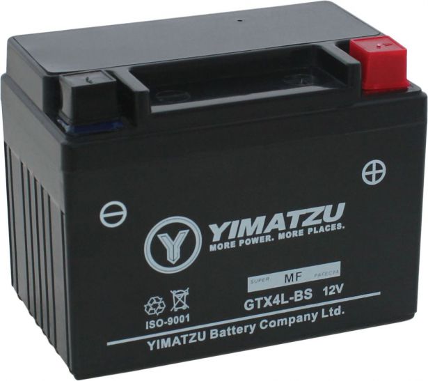 Battery - GTX4L-FA, Yimatzu Brand, Pre-Filled Gel *Copper Terminals