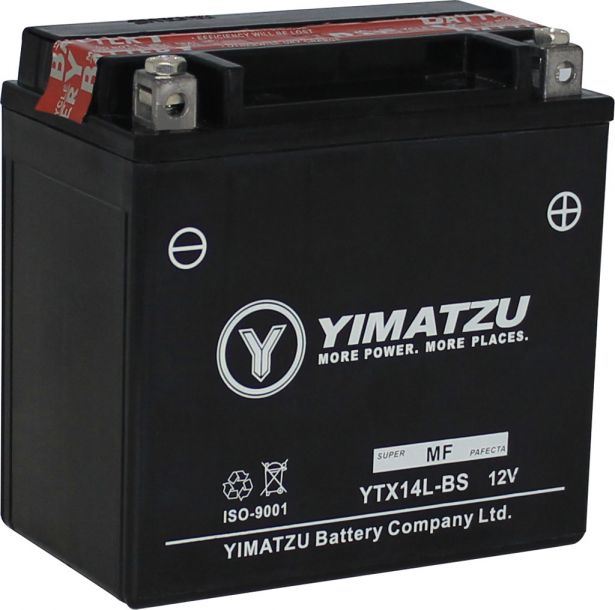 Battery - GTX14L-BS Yimatzu, AGM, Maintenance Free