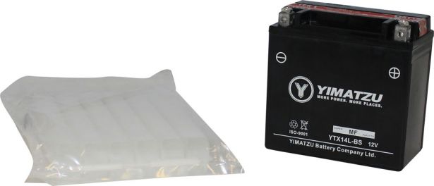 Battery - GTX14L-BS Yimatzu, AGM, Maintenance Free